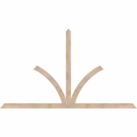 Ekena Millwork Richland Smooth Timber Gable Bracket, Douglas Fir, 96"W x 56"H x 1 1/2"D x 3 1/2"F, 14/12 Pitch GBW096X56X0204RIC00SDF